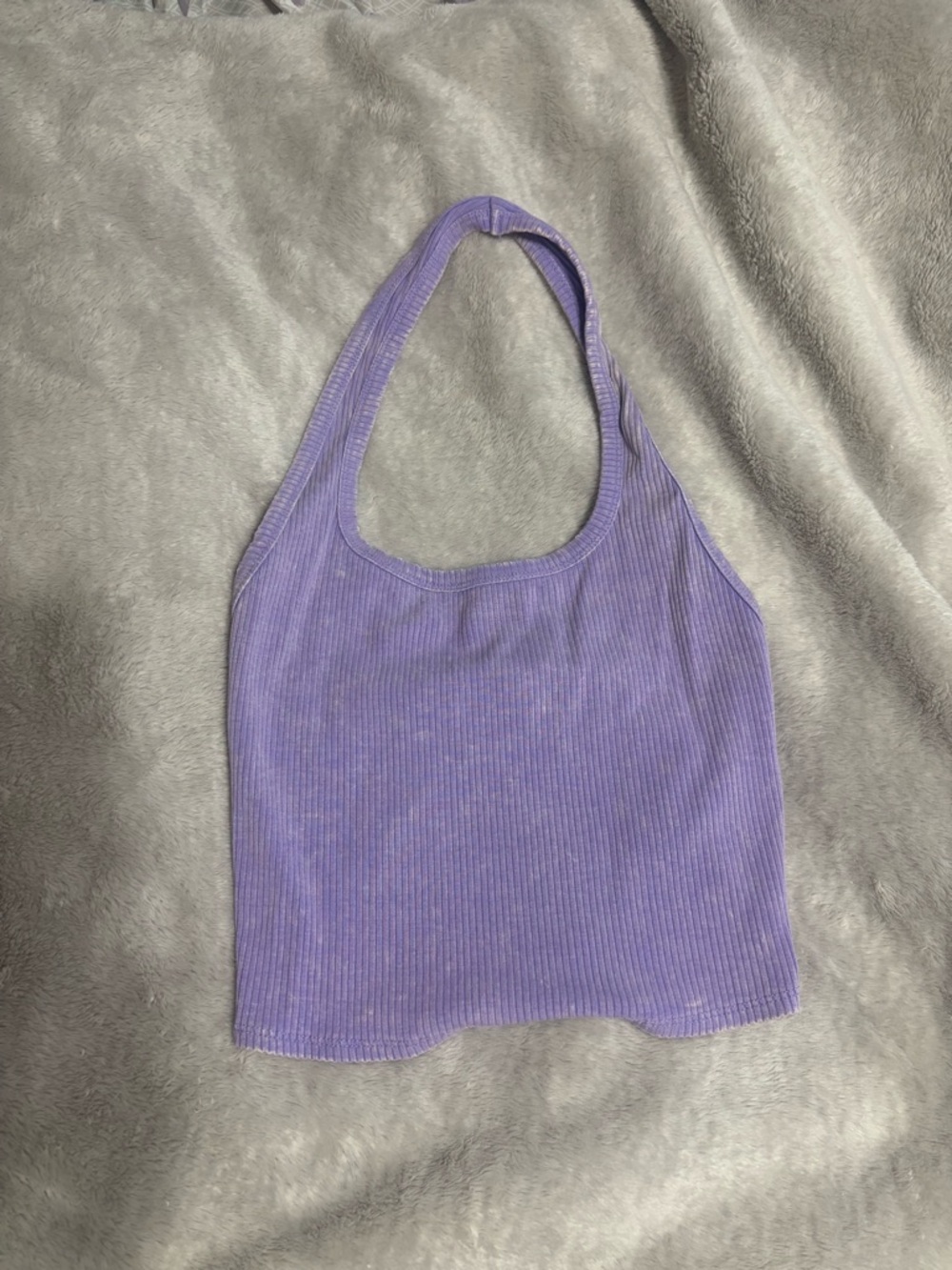wild fable Ribbed Halter Crop Tank Top - Lavender Purple